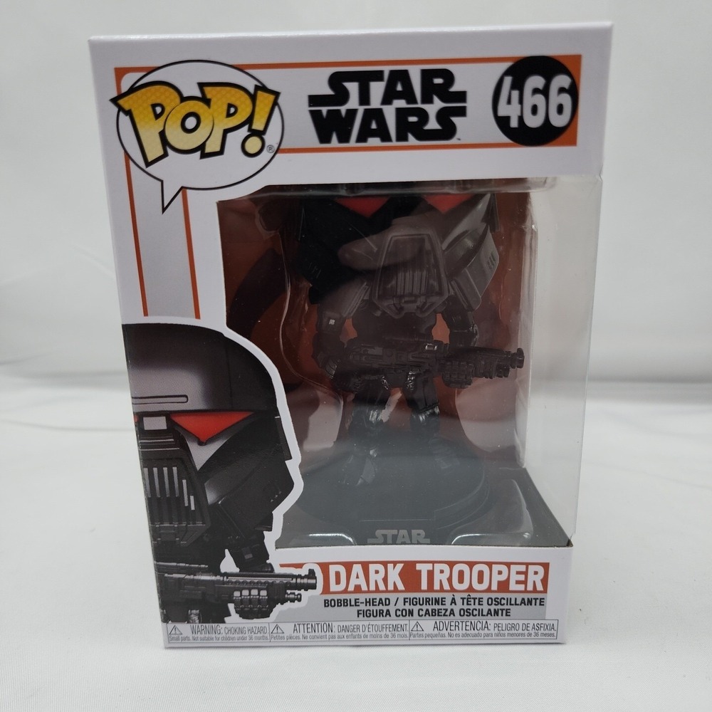 Star Wars Funko Pop Dark Trooper‎ 466 Bobble Head The Mandalorian Collectible